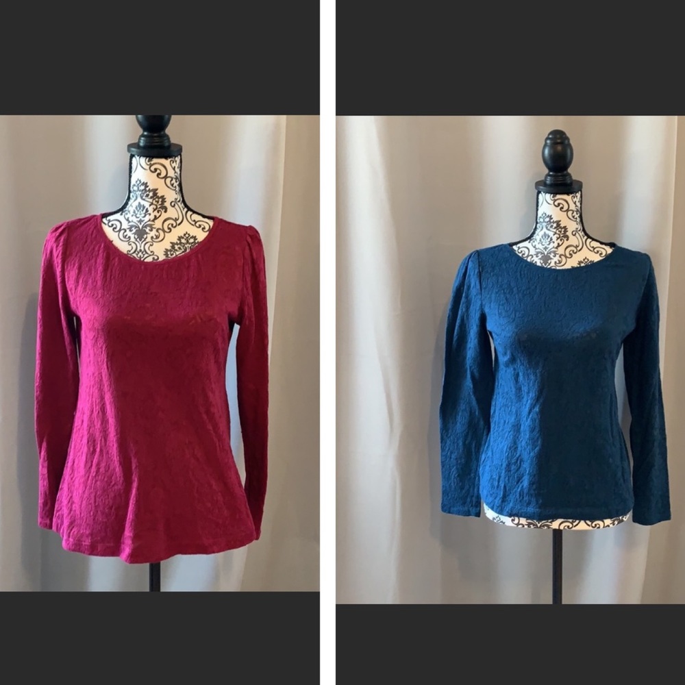 Bundle of LOFT Lace Long Sleeve Shirts